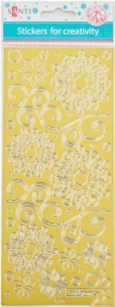 Стикеры для творчества зимние узоры 