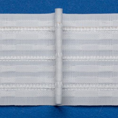 Тесьма Lambada 40994/70 белая равномерная 1:1,5 6 рядов петель Bandex
