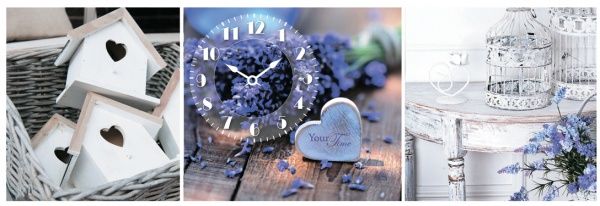 Годинник настінний на полотні Французький шарм 06-317