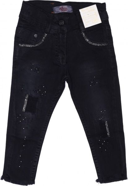 Джинсы Beren Style для девочек 6044 р.110 черный с серым 