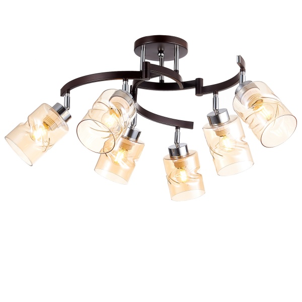 Люстра потолочная Victoria Lighting 6x60 Вт Е27 хром/венге Will/PL6 