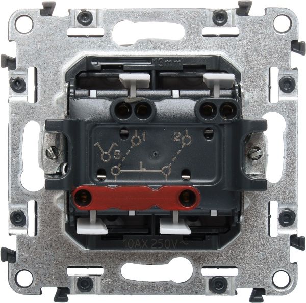 Выключатель двухклавишный Legrand Allure без подсветки 10 А 250В белый 752705