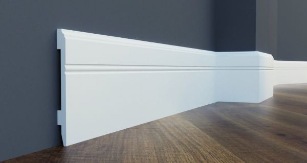 Плінтус Cezar LPS-18 білий 12,4x108,8x2000 мм 