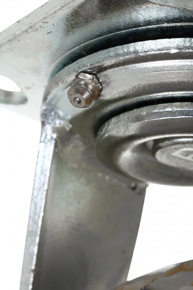 Колесо пенополиуретановое d260 мм поворотное желто-синий 350-4PU