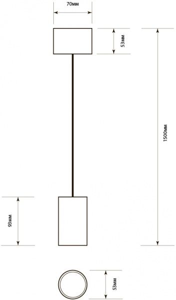Підвіс Светкомплект Loft 014 1x40 Вт E27 білий 