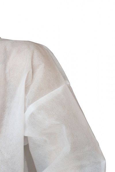 Комбинезон защитный из спанбонда на молнии 25 г/кв. м р. XXXXL рост универсальный белый