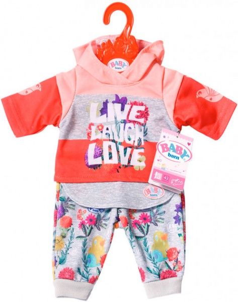 Набір Zapf одягу для ляльки Baby Born Трендовий спортивний костюм рожевий 826980-1