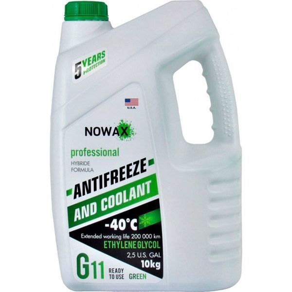 Антифриз Nowax G11 -40 °С (NX10003) 10кг зеленый 