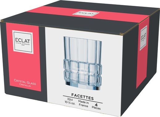 Набор стаканов низких Facettes 320 мл 4 шт. N4322 Eclat