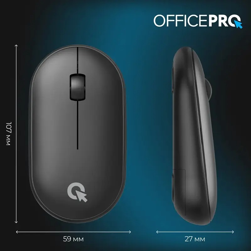 Миша OfficePro M185B Silent Click Wireless black (M185B)