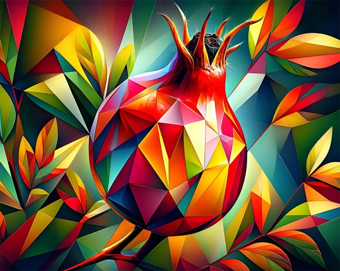 Набор со стразами на подрамнике Феерический гранат 30x40 см GoToArt