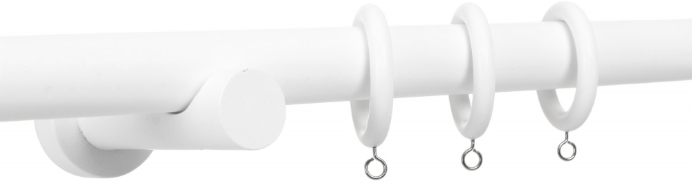 Карниз Vivendi одинарный укомплектованный d28 мм 160 см белый