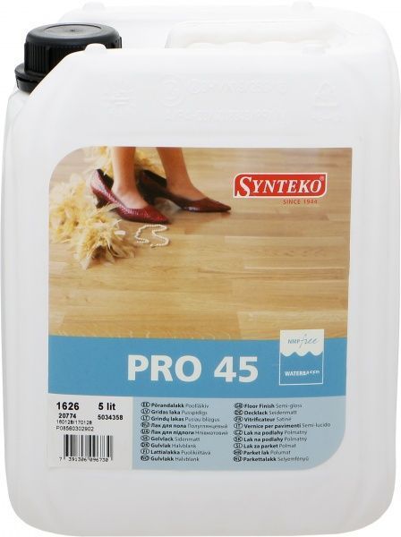 Лак паркетный PRO 45 SYNTEKO полуглянец 5 л
