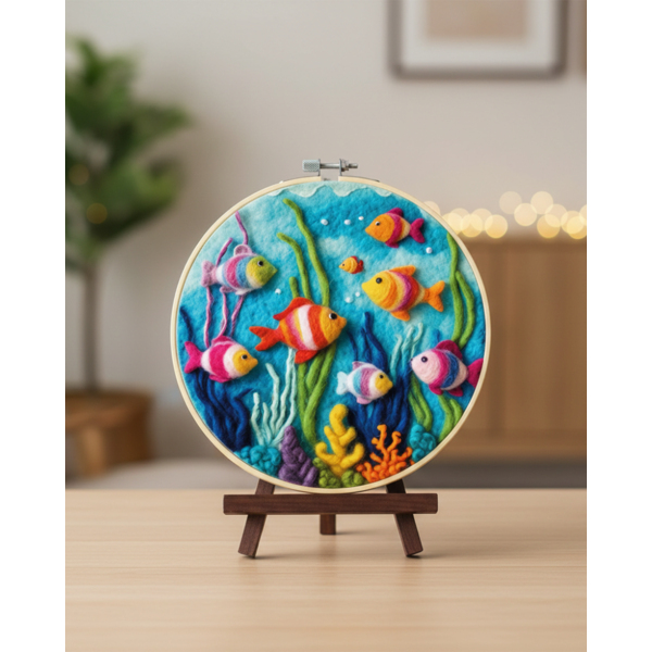 Набор для валяния картины из шерсти Подводный мир Brushme