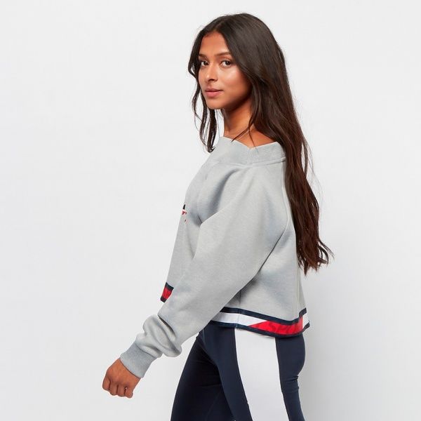 Джемпер Tommy Hilfiger CROP V NECK SWEATER WITH TAPE S10S100363001 р. M светло-серый