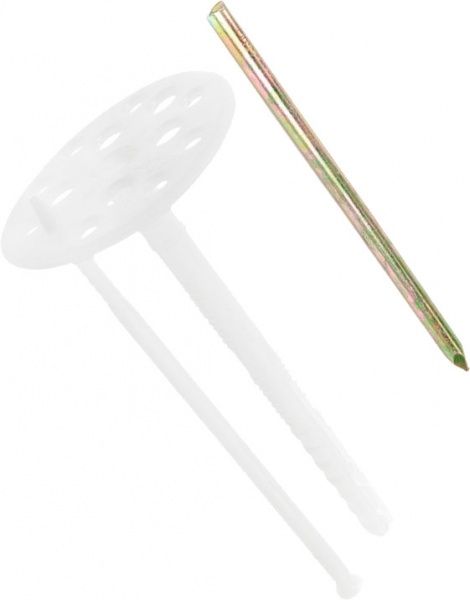 Дюбель для теплоизоляциидля минеральной ваты с металлическим гвоздем 10x120 мм 50 шт. Expert Fix