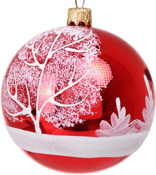 Шар новогодний мульти d 80 мм в ассортименте