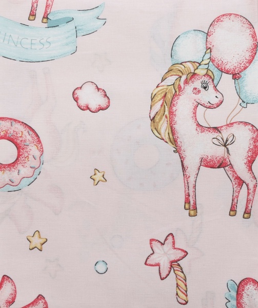 Пеленка Україна Unicorn sweet 2222322601019 90х110 см розовый с принтом 
