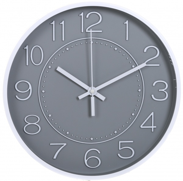 Часы настенные Optimal бело-серый 30х30х4 см