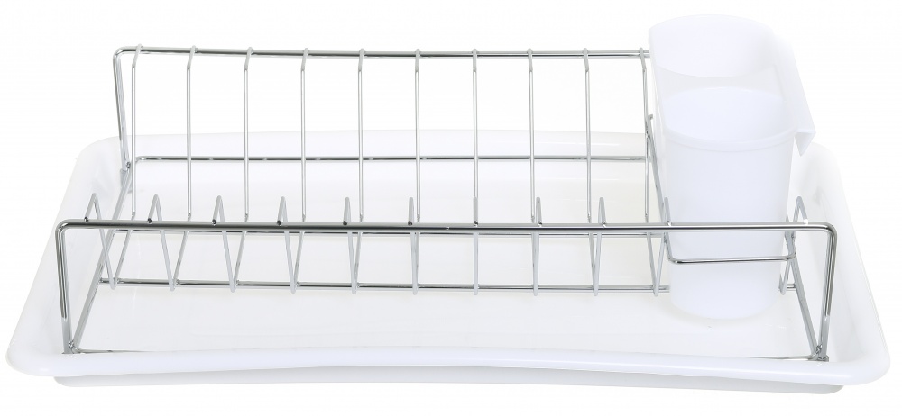 Сушарка для посуду Flamberg 380x250x110 мм настільна однорівнева з піддоном