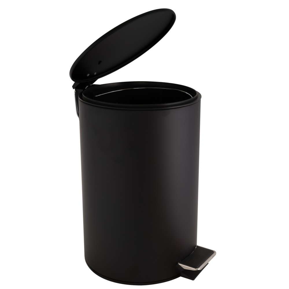 Відро для сміття AlexValex з педаллю 12 л, матовий чорний