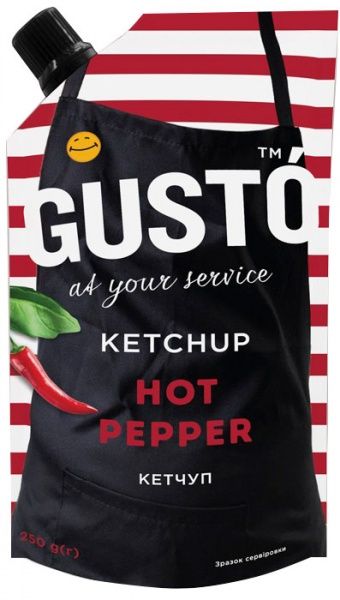Кетчуп Gusto Hot pepper 250 г