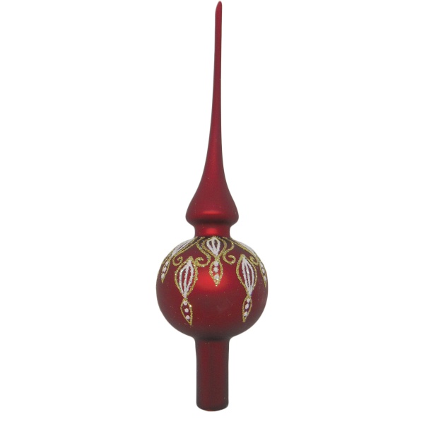 Верхівка для ялинки скляна d70 мм золотий 