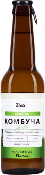 Комбуча Jiva Чайная Церемония Матча с матча и соком лимона 0,33 л (4820228090197) 