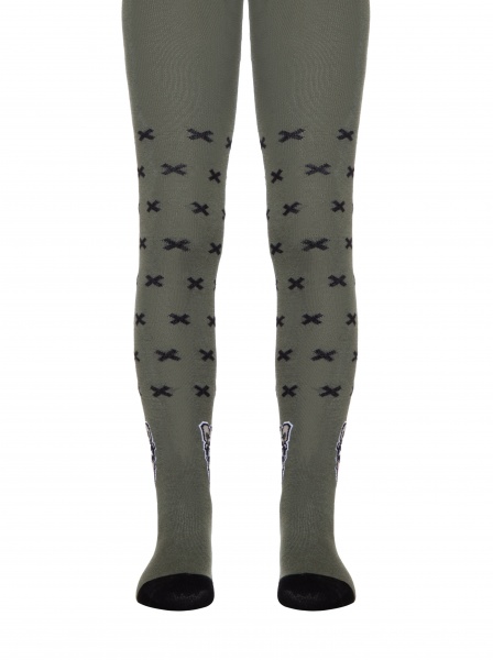 Колготки унисекс Conte-Kids TIP-TOP 558р.128-134 хаки 