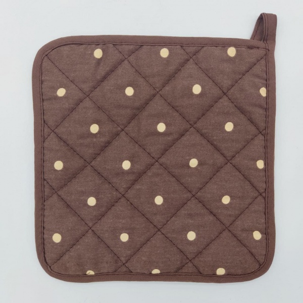 Набор кухонный Горошек коричневый с рисунком Simi 