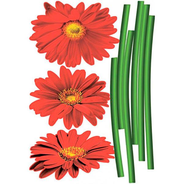 Декоративная наклейка Герберы