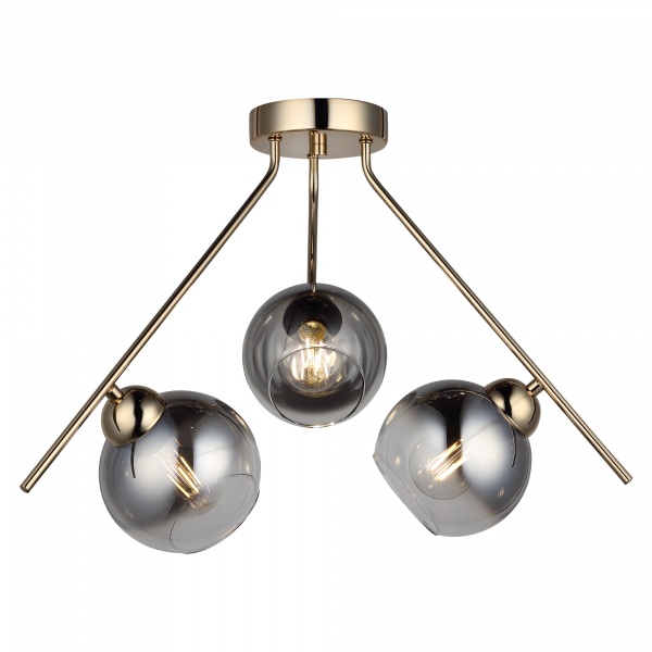 Люстра стельова Vio Concept by LUCEA Gemo 3x40 Вт Е27 золотий 1560-80-13 