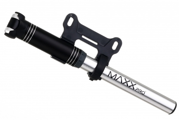 Насос для велосипеда MaxxPro 24x235 мм серебряный с черным M19-02A