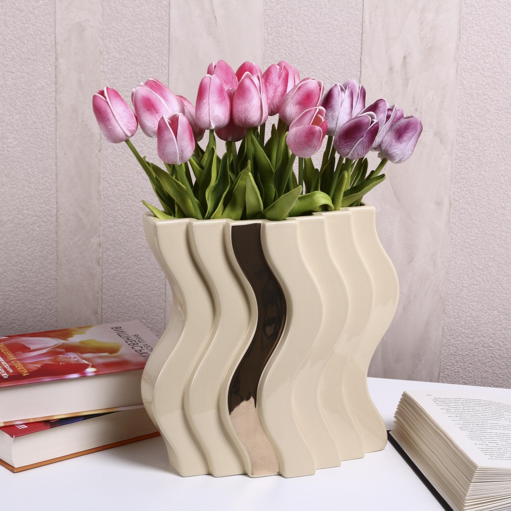 Ваза Inari Nordic 23,5 см бежевая K17061