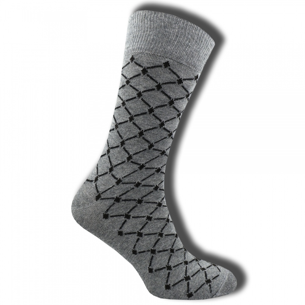 Носки мужские Premier Socks с ромбами р.27 светло-серый