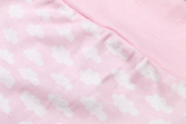 Ползунки Bambinelli Тучки р.68 белый с розовым 