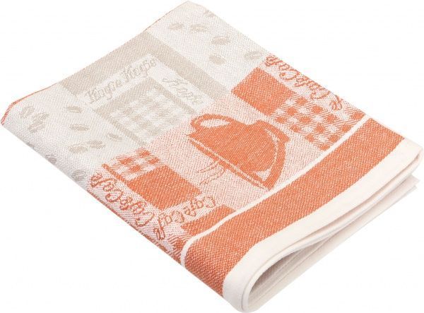 Полотенце кухонное Кава жаккард 83-04 45x70 см Галерея льна оранжевый 