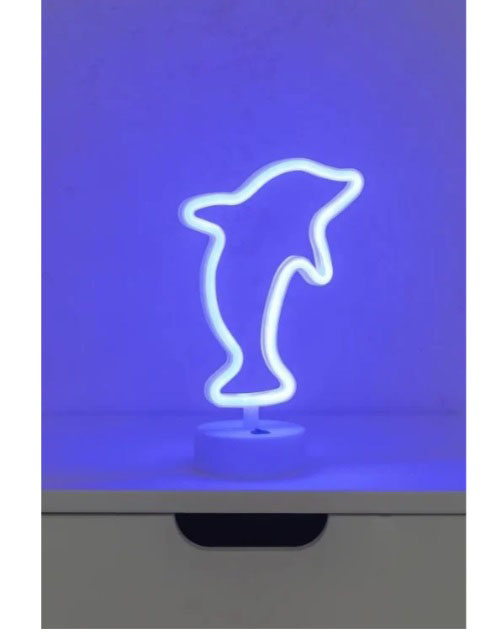 Настольная лампа Luna Neo Дельфин 1x1,7 Вт без цоколя синий