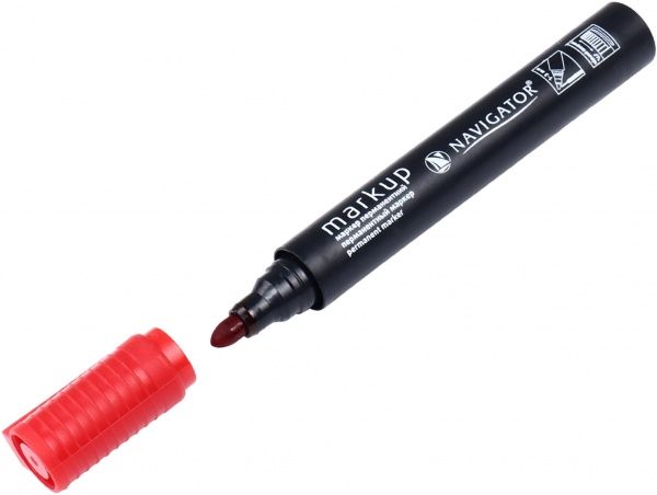 Маркер перманентный Navigator Markup 1-3 мм 73904-NV красный 