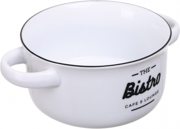 Бульонница с ручками 500 мл дизайн в ассортименте