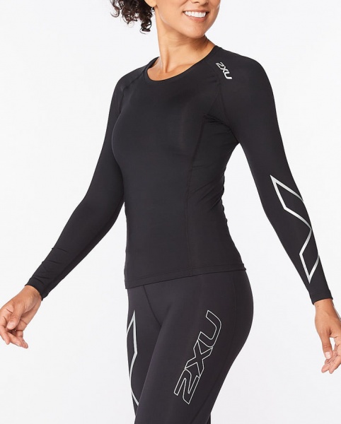 Футболка 2XU Core Compression Long Sleeve WA6401a_BLK/SIL р.M чорний