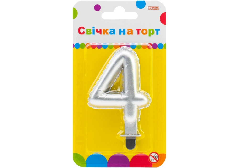 Свічки для торта MX622095S-4 Maxi 1 шт.