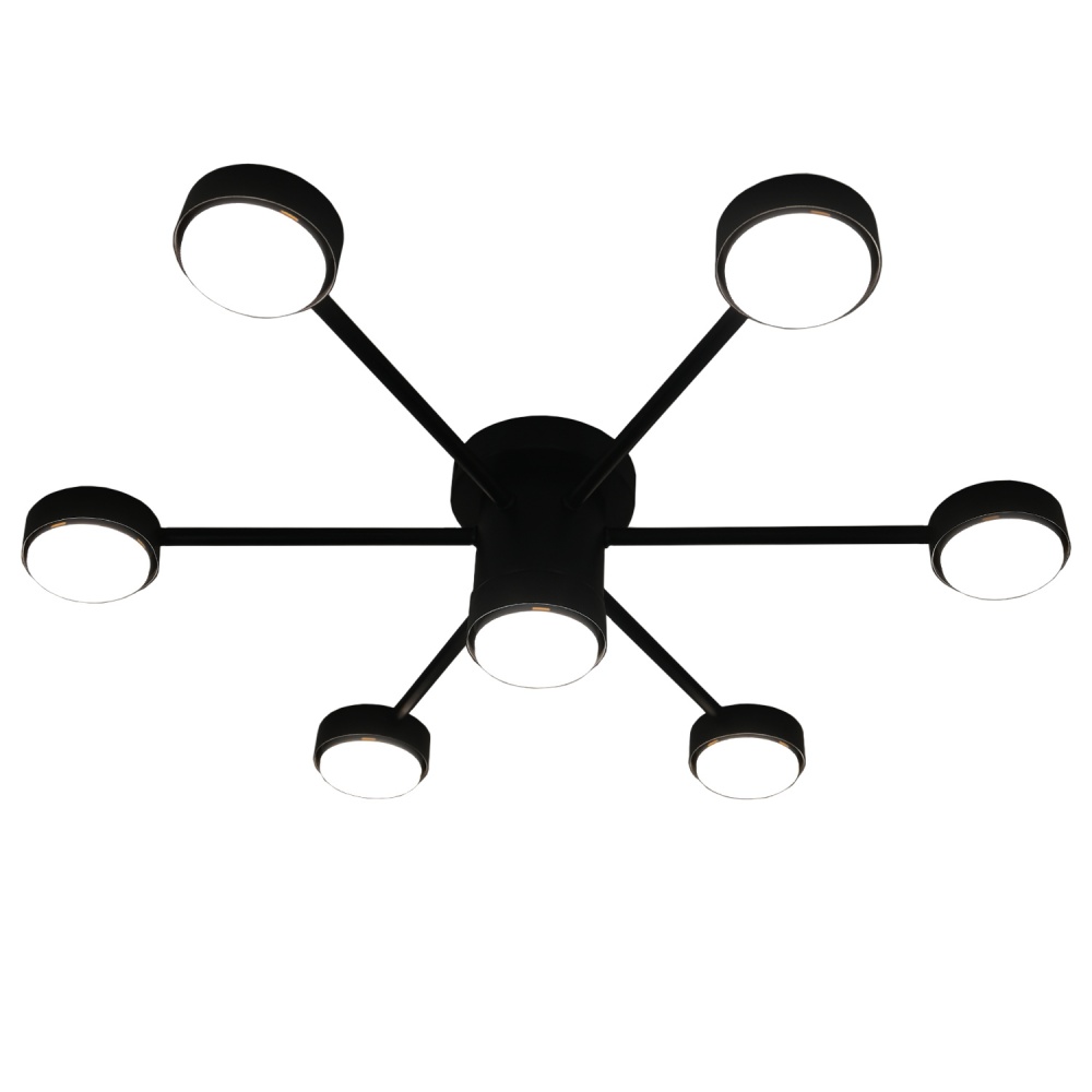 Люстра стельова Victoria Lighting 7x12 Вт GX53 чорний Robyn/PL7 black