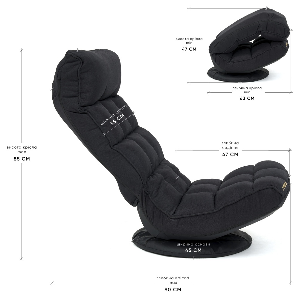 Крісло ігрове Cyberlux Flex Fabric чорний