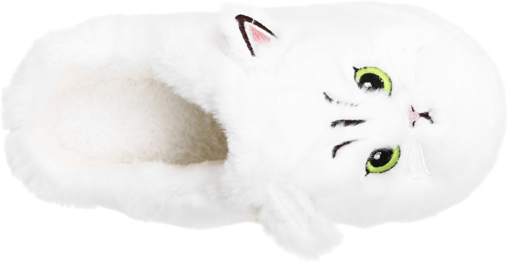 Тапочки для девочек HW Котик р.28-29 белый NULL