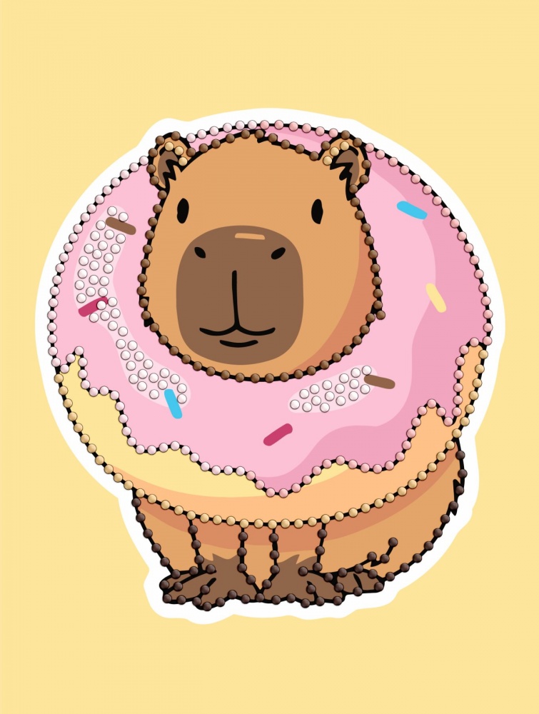 Алмазная мозаика Сладкий капибара Ideyka