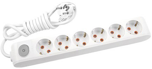 Удлинитель Viko 16 А 230 В с заземлением 6 гн. белый 5 м 90118605