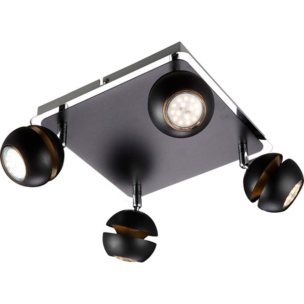 Спот Altalusse INL-9386C-04 LED 4x4 Вт GU10 хром/чорний