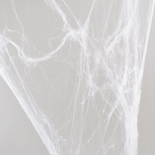 Декоративное изделие Паутина Хэллоуин 40 г с двумя паучками белая 973675 YES! Fun