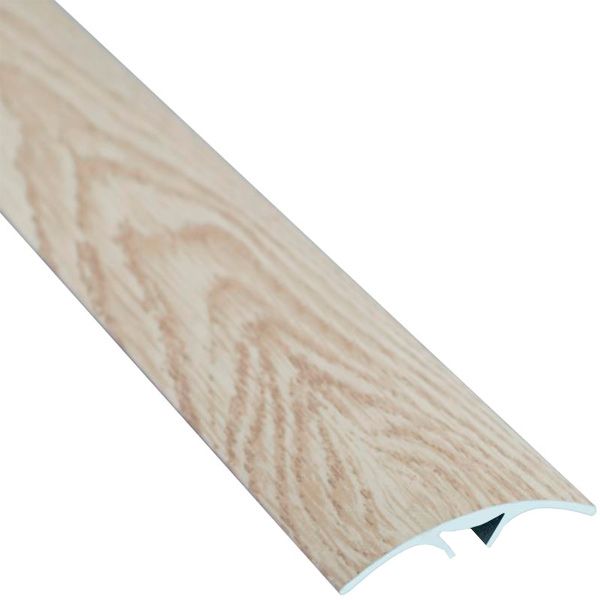 Порожек алюминиевый декорированный Braz Line скрытый крепеж 40x2700 мм дуб капучино